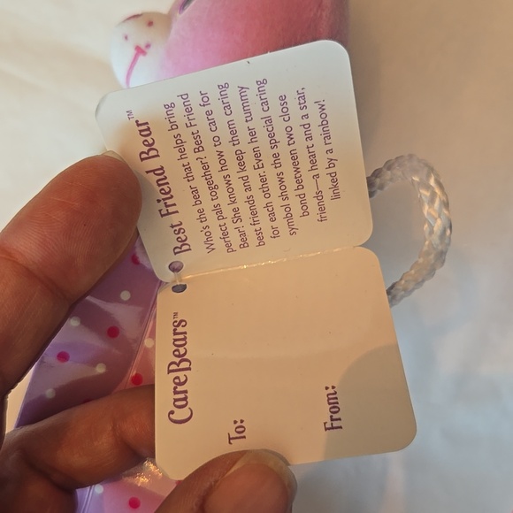 NWT Vtg 2005 Care Bears Mini Plush Ornament Giftbag Cheer Bear Best Friend Bear - Picture 10 of 11